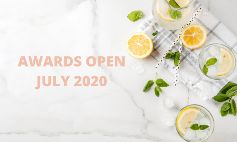 Awards Open in July 2020