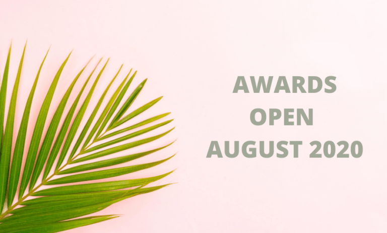 Awards Open in August 2020