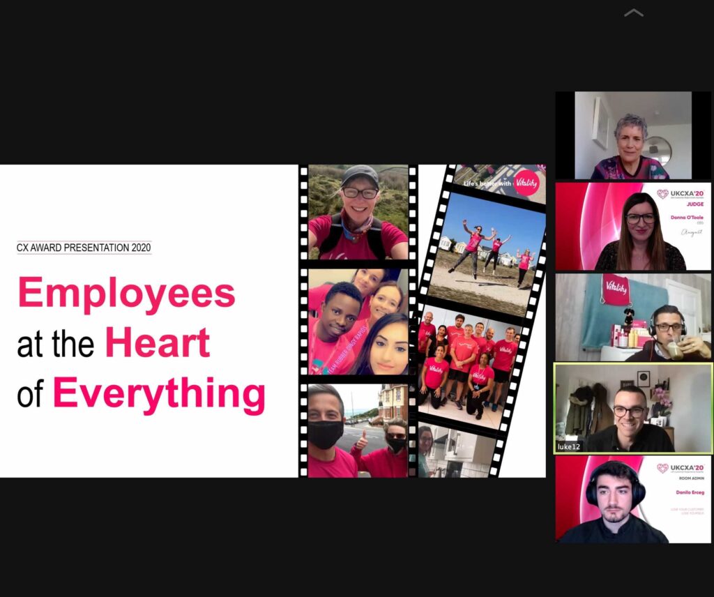 2020: The Year of Virtual Award Ceremonies 2 Vitality Health, Vitality, UK Customer Experience Awards 2020, Customer Experience Awards, Awards Finals, Awards Presentations, August Recognition, August The Awards Consultancy, Donna O'Toole