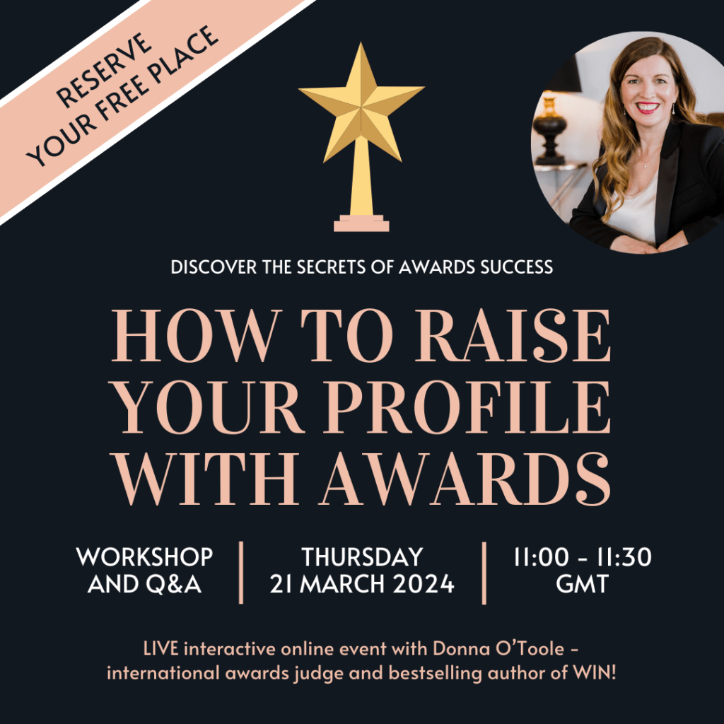 How to Raise Your Profile with Awards Workshop square 1080 x 1080