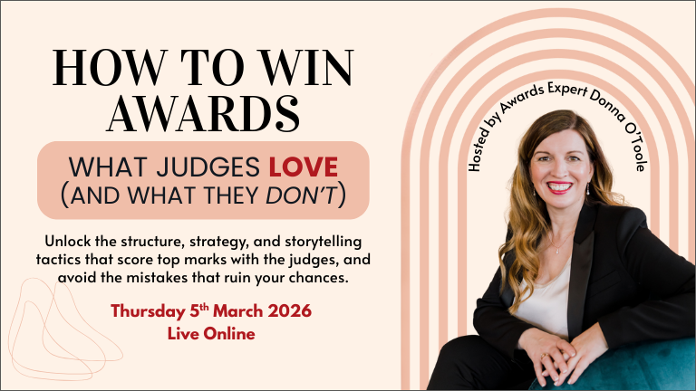 2026 How to Win Awards What Judges Love and What They Dont Masterclass event image