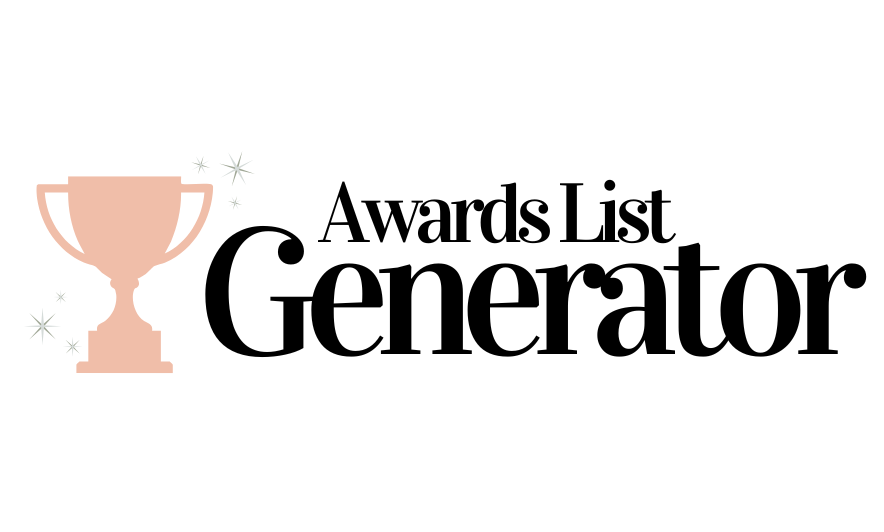 Free Awards Resources, Podcast, and Guides 4 Awards List Generator logo 884 x 532